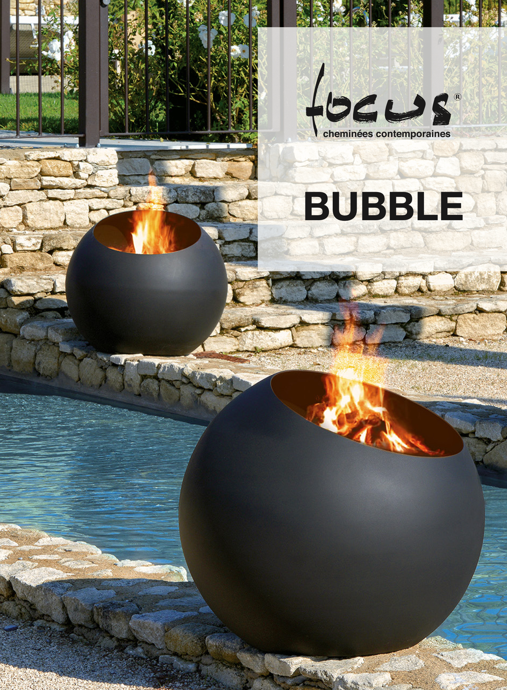BUBBLE® Architectural firepit Ø700 by FOCUS-CREATION®